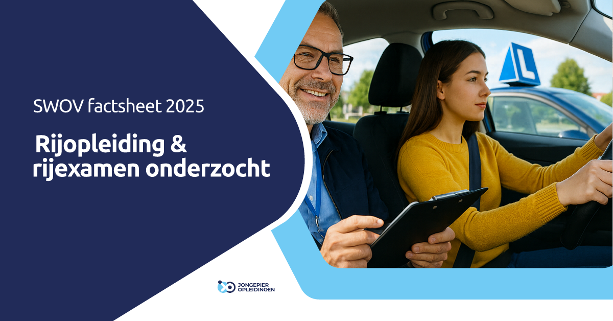 SWOV factsheet 2025 met nieuwe inzichten over rijopleiding, rijexamen, verkeersveiligheid en gevaarherkenning