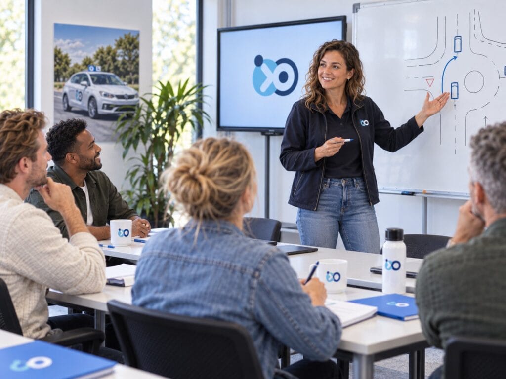 Klassikale lesdag van de reguliere opleiding rijinstructeur, om de week in Nieuw-Vennep