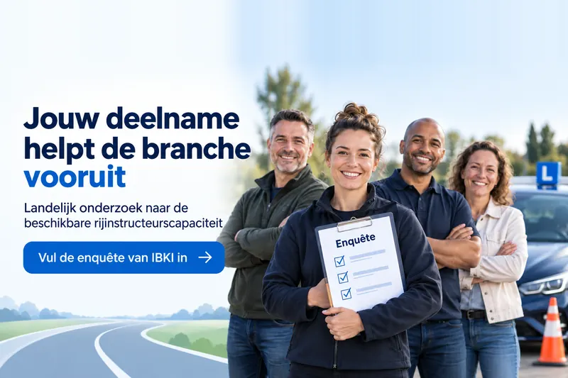 Rijinstructeurs met een enquête: jouw deelname helpt de branche vooruit